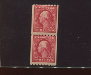 Scott 391 Washington Mint Coil Pair of 2 Stamps NH (Stock 391-A13)