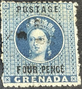 GRENADA # 10-USED--SINGLE--BLUE--1881