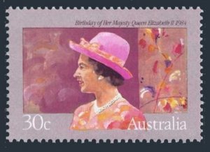 Australia 893 2 stamps, MNH. Mi 870. Queen Elizabeth QE II, 58th birthday, 1984.