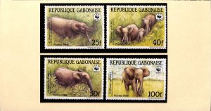 Gabon WWF World Wild Fund for Nature MNH stamps forest elephants