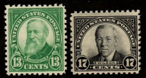 622-623 Mint, original gum, Never Hinged (cv$38.00)