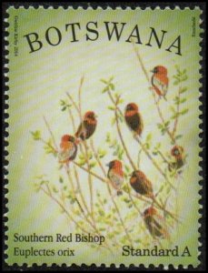 Botswana 945 - Used - A (3.50p) Southern Red Bishops (2014) (cv $0.80) (2)
