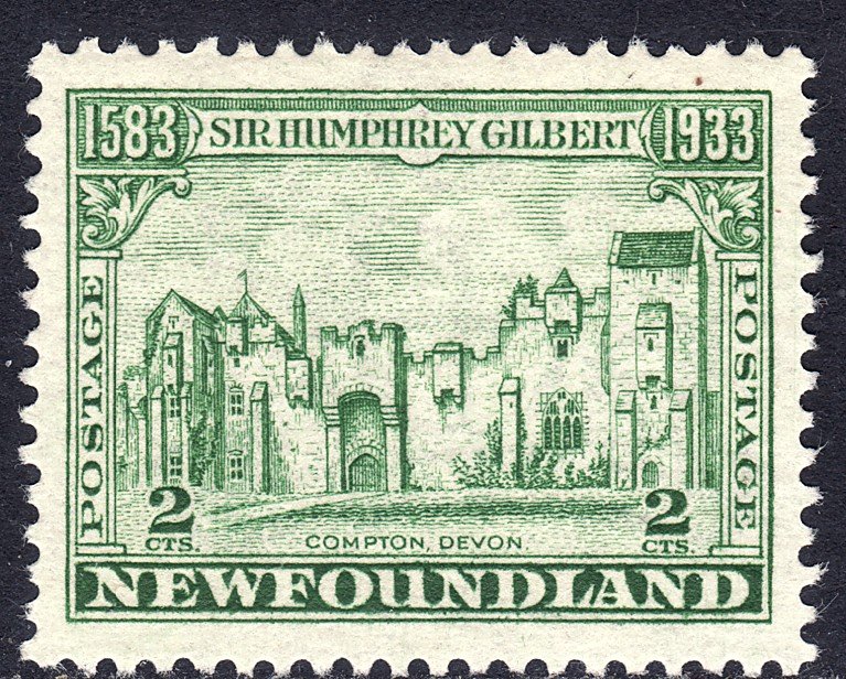 1933 Newfoundland Compton Castle 2¢ issue MNH Sc# 213 CV $1.70