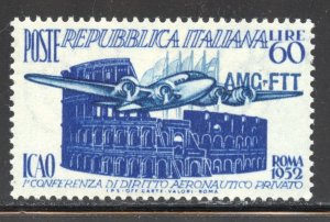 Italy-Trieste Scott 155 MNHOG - 1952 Italy #611 Overprinted - SCV $4.75