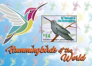 St. Vincent 2022 - Hummingbirds - Souvenir Stamp Sheet - Scott #4265 - MNH