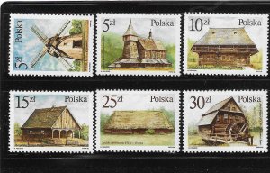 Poland 1986 17th - 20th cent Architecture Sc 2767-2772 MNH A769