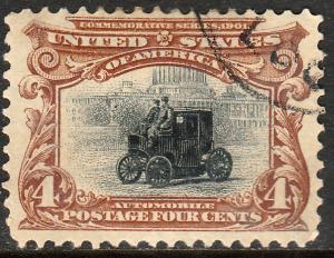 U.S. 296, 4cents PAN-AMERICAN EXPOSITION SINGLE. USED. F-VF. (340W)