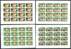 Senegal WWF African Golden Cat 4v Imperf Sheets 1997 MNH SC#1294-1297