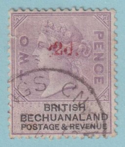 BRITISH BECHUANALAND 25  USED - DOUBLE OVERPRINT - CAT VALUE UNLISTED - MCH