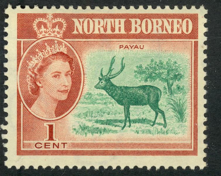 NORTH BORNEO 1961 QE2 1c MALAYAN SAMBAR Pictorial Sc 280 MH