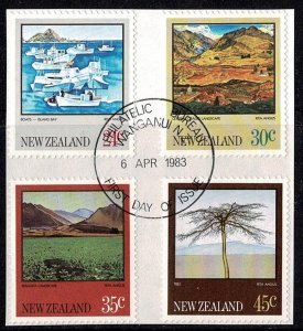 New Zealand 1983 Rita Angus Paintings  Set of 4 on Piece Used