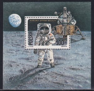 Poland 1989 Sc 2910 First Moon Landing 20th Anniversary Stamp SS MNH