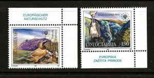 Yugoslavia Sc 2298-9 NH SET of 1995 - Nature Protection - Birds 