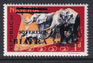 Biafra 5 Elephants MNH VF