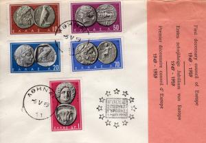 Greece 1959 First decennary Council of Europe Special Postmark Postal History