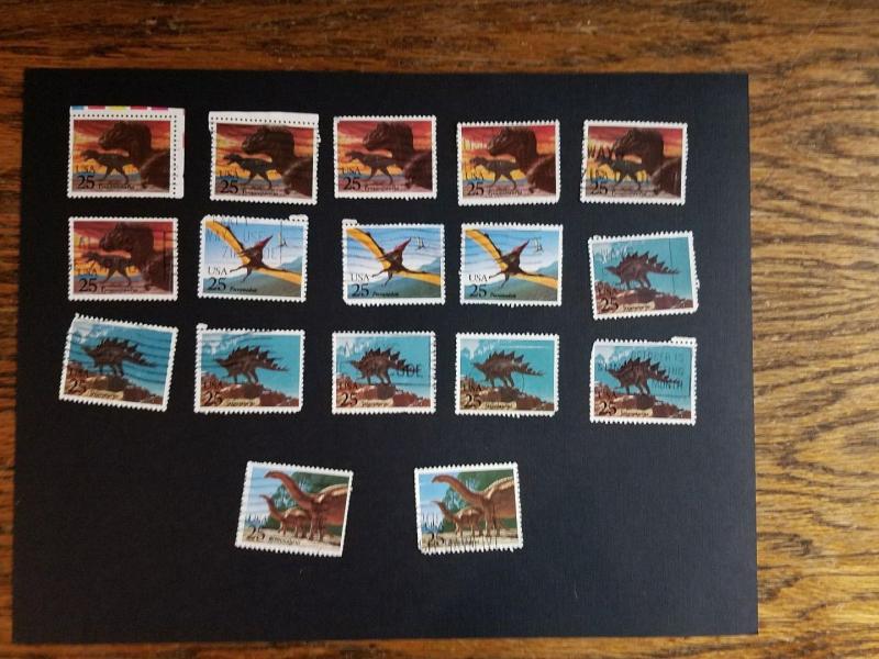 US Stamps Prehistoric Animals Scott 2422-25 & 3077 -3080a First Day Presentation
