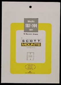 Scott/Prinz Pre-Cut Souvenir Sheets Small Panes Stamp Mounts 187x144 #963 Black