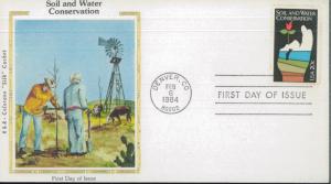 1984 Denver Colorado Soil & Water Conservation R&R Silk Cachet First Day Cover