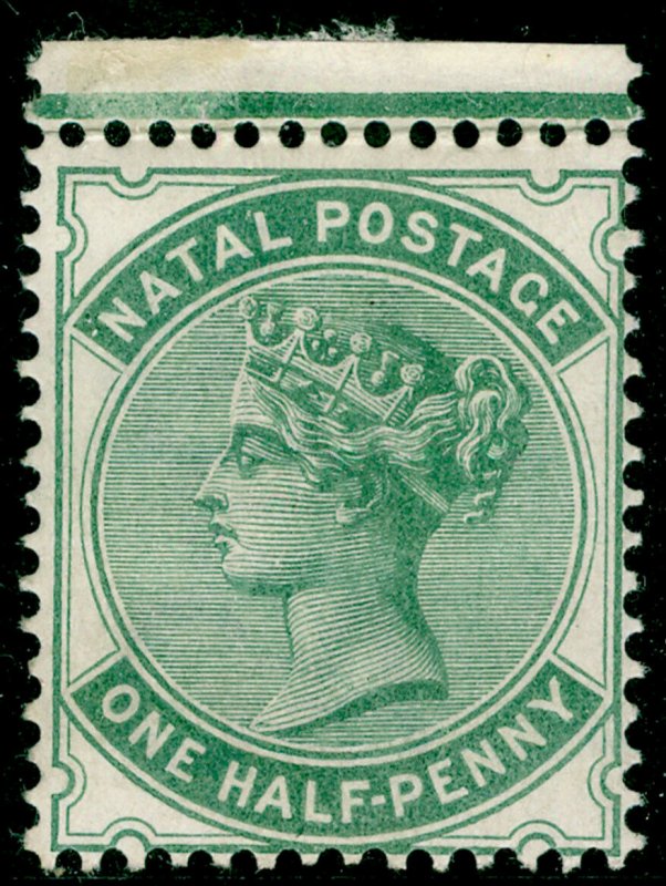 SOUTH AFRICA - Natal SG97a, ½d dull green, M MINT.