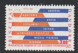 Andora (Fr) Sc 327 1984 Pyrenees Art Centre stamp mint NH