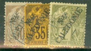 HI: New Caledonia 23-33 most used (30 mint) 32 forgery not counted CV $767.50