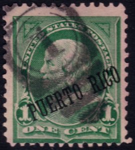 ✔️  PUERTO RICO 1900 - PUERTO RICO OVERPRINT - SC.  215 (o) USED