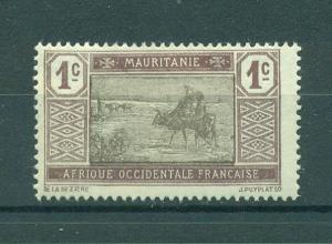 French Colony Mauritania sc# 18 (2) mhr cat value $.30