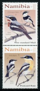 Namibia Birds on Stamps 2020 MNH Batises Pririt Chinspot Batis 2v Se-tenant Set 