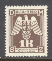 Bohemia and Moravia Sc # O18 mint hinged (DT)