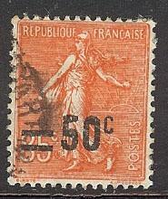 France #233 Sower 50c Ovprnt on 85c