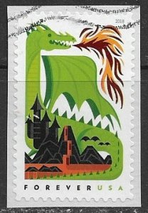 US ~ Scott # 5307 ~ Used on paper ~ Dragons