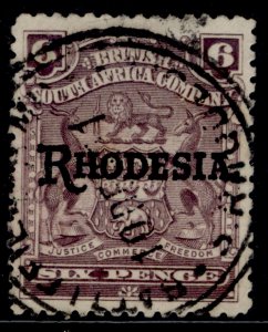 RHODESIA EDVII SG106c, 6d dull purple, FINE USED. Cat £13. CDS