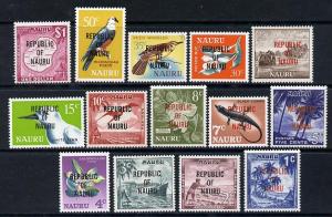 Nauru 1968 Republic Overprint definitive set complete - 1...