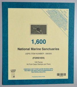 2022 US Sc. #5713 National Marine Sanctuaries Top Deck Card, very good condition