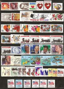 U.S. Used Commemoratives All From 1994 - 55 Stamps