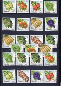 YEMEN ARAB REPUBLIC 1967 FLORA/FRUIT SET OF 23 STAMPS PERF. & IMPERF. MNH 