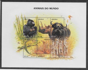 Angola #1130 a-f  Animals of the World 2000   sht of 6  MNH