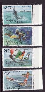 St Vincent Grenadines-Sc#484-7-Unused NH set-Water Sports-1985-