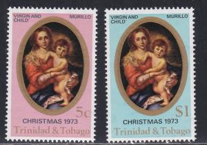 Trinidad & Tobago # 241-242, Christmas, Virgin & Child by Murillo, NH, 1/2 Cat.