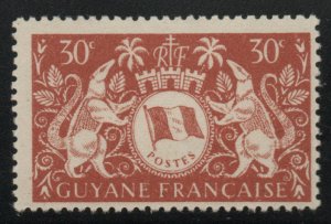 French Guiana Scott 174 MH* Coat of Arms stamp