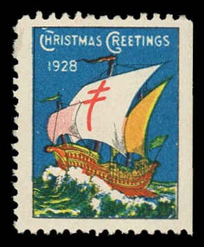 WX 46 Christmas Seal Used 1928 Type III