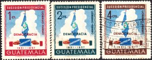 Guatemala #C185-C187   Used Set