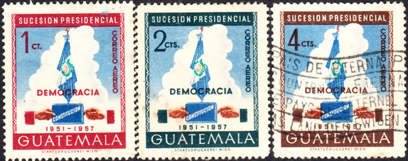 Guatemala #C185-C187   Used Set