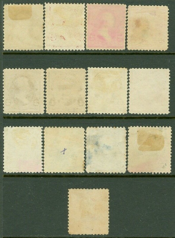 EDW1949SELL : USA 1890-93 Sc #219-20, 220a, 221-29 Used. Small faults. Cat $290.