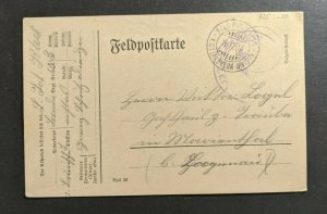 1914 WWI Germany Feldpost Postcard Cover