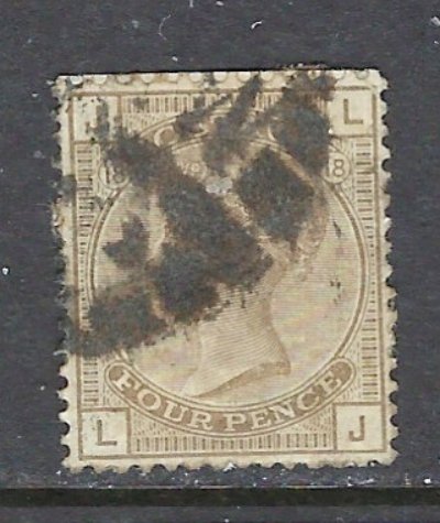 Great Britain 84 Used Plate 18 1880 issue paper on back (ap8153)