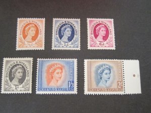 Rhodesia 1954 Sc 141,2,7,149-51 MH