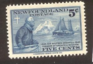 NEWFOUNDLAND 252 MNH SIR WILFRED GRENFELL & SHIP
