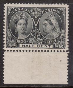 Canada #50 XF/NH Bottom Margin Example **With Certificate**