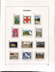 Austria Österreich lot of used stamps 1988 - p130 The album page is not included